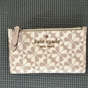 Kate Spade Staci Spade Link Small Slim Bifold Wallet - White Multi